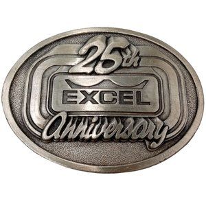 Hustler Mower Excel Industries Belt Buckle 1985 25th Anniversary Hesston Kansas